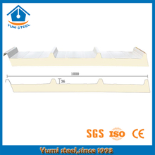 Paneles sándwich aislados PIR / PUR / PU de techo de 40 mm