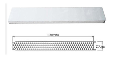 Panel sándwich de techo de EPS corrugado recubierto de color para