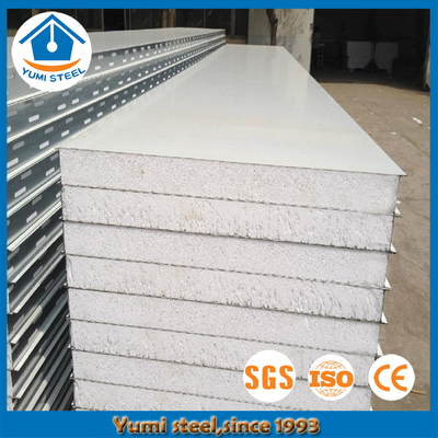 Panel sándwich de techo de EPS corrugado recubierto de color para